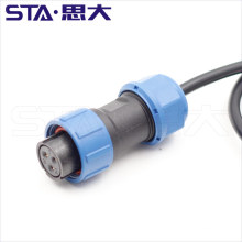 SP17 connector IP67 Plastic Waterproof Cable Connector,2 3 4 5 7 9 pin Cheap SP1710 SP1711 SP1712 Circular Connector